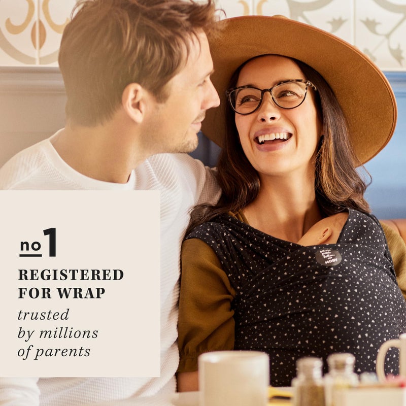 Moby Baby Wrap Carrier Classic by Petunia Pickle Bottom for Newborns to Toddlers (8-33lbs), Infant Sling Carrier, Lightweight & Hands Free Design, Adjustable for All Body Types (Terrazzo Black) - Image 2