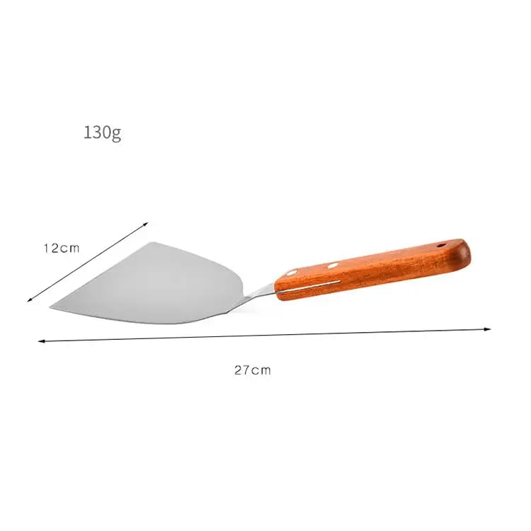 VENTRICE Heavy-Duty Stainless Steel Griddle Spatula with Wooden Handle – Wide Turner for BBQ, Grill, Teppanyaki, and Kitchen Use – Commercial Grade - Image 2