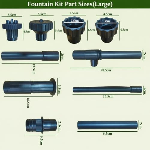 DESPACITO Water Fountain Nozzle kit for Home Decoration, Outdoor, Sprinkler Fountain kit Extension for Garden and Pond Submersible Water Pump (Large) - Image 3