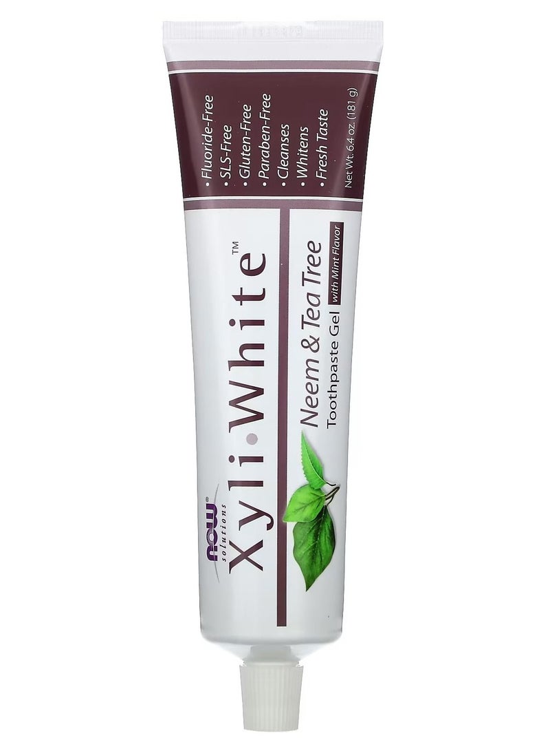 now Zili White Neem & Tea Tree Mint Tooth Gel 181g
