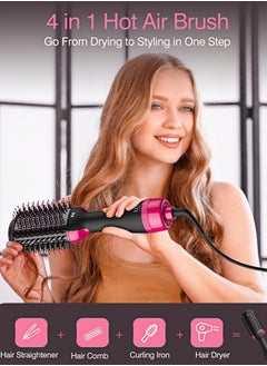 HEROCKX Hair Dryer Brush Blow Dryer Brush in One 4 in 1 Styling Tools Hair Dryer and Styler Volumizer Hot Air Brush for Drying Straightening Curling  - Image 4