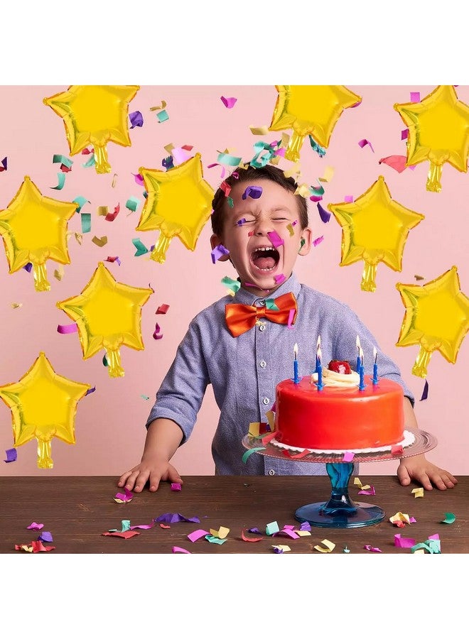 TONIFUL Gold Foil Star Balloons 50Pcs 10 Inch Gold Star Shape Balloons Star Helium Mylar Balloons for Birthday Wedding Baby Shower Anniversary Engagement Party Decorations Supplies - Image 4