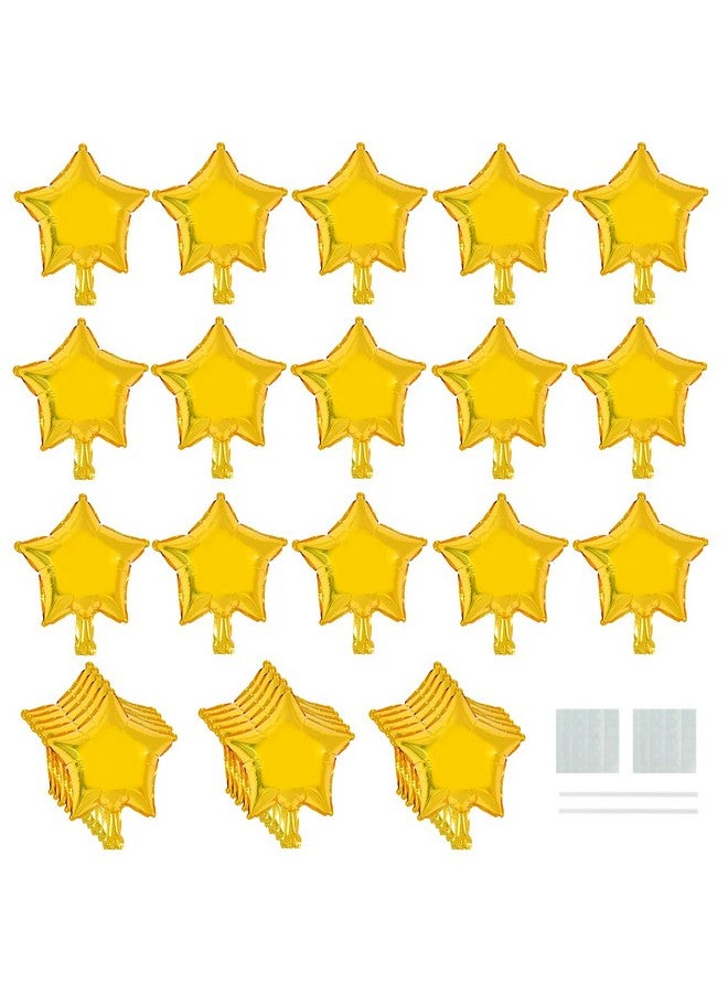 TONIFUL Gold Foil Star Balloons 50Pcs 10 Inch Gold Star Shape Balloons Star Helium Mylar Balloons for Birthday Wedding Baby Shower Anniversary Engagement Party Decorations Supplies - Image 1