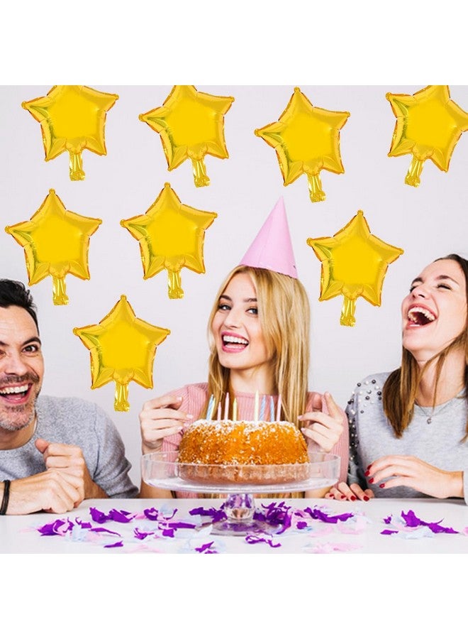 TONIFUL Gold Foil Star Balloons 50Pcs 10 Inch Gold Star Shape Balloons Star Helium Mylar Balloons for Birthday Wedding Baby Shower Anniversary Engagement Party Decorations Supplies - Image 3