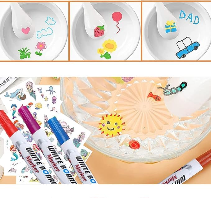 Deziine.Fx® Set of 12PCS include 11 colors Non Toxic Whiteboard Markers Dry Easy Erase Whiteboard Marker With 1pc Spoon - Image 5