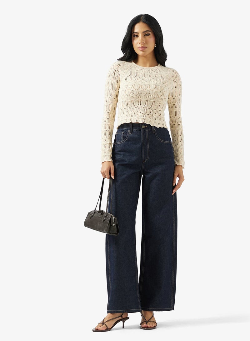 VERO MODA Newfabienne Long Sleeve O-Neck Pullover - Image 4