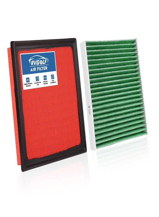 RVgolf Engine+Cabin Air Filters Fit for Ascent 19-25 26, Crosstrek 18-23, Impreza 17-23, Legacy 20-25 26, Outback 20-25 Engine Air Filter Replacement AC Air Filter Accessories# 72880FL00A 16546AA16A - Image 1