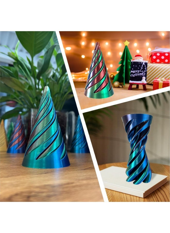Impossible Cone,Spiral Cone Fidget Toy,Impossible Pyramid Passthrough Toy,3D Printed Spiral Cone,Impossible Cones passthrough Impossible Pyramid for Anxiety Relaxing(Gradient Color 2 pcs) - Image 1