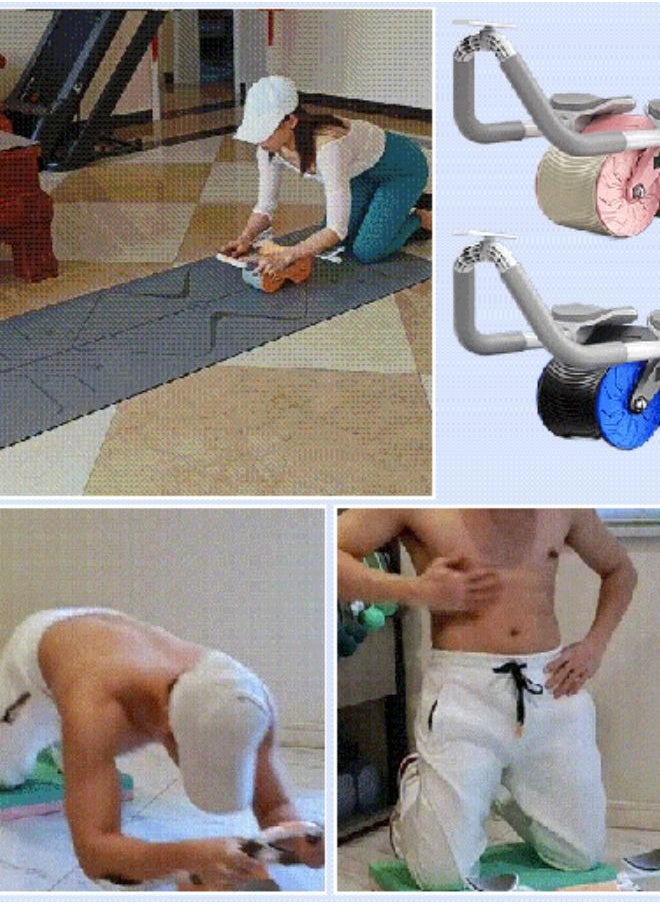 SUNIFY - Abdominal wheel abdominal wheel multi-function roll belly slimming belly automatic rebound elbow support sports fitness equipment(300g) - Image 1