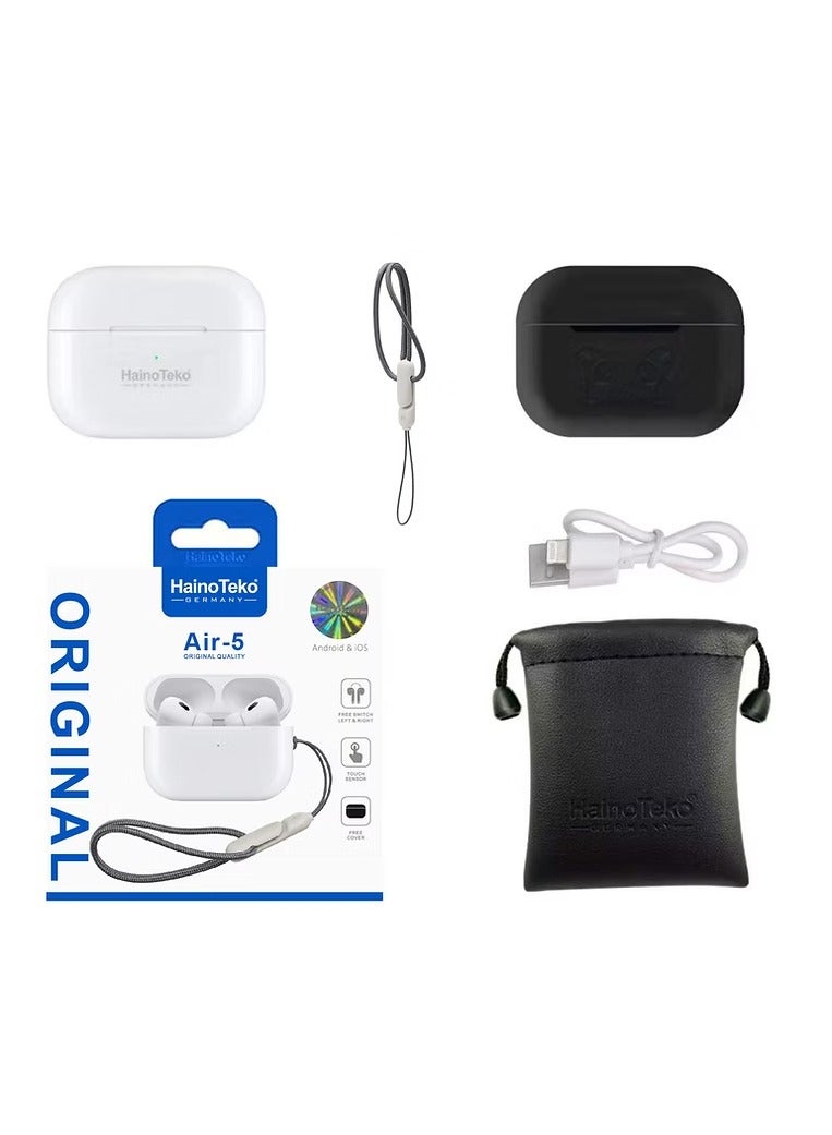 Haino teko air 5 Germany Wireless In-Ear Bluetooth For iPhones And Androids White, Haino Teko Air 5 Wireless Earphone - Image 3