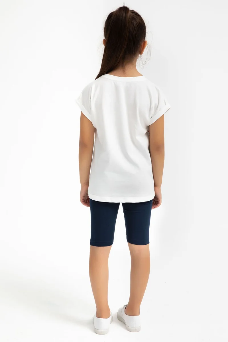 روليبولي Run Cream Girls' Bermuda Tights Set