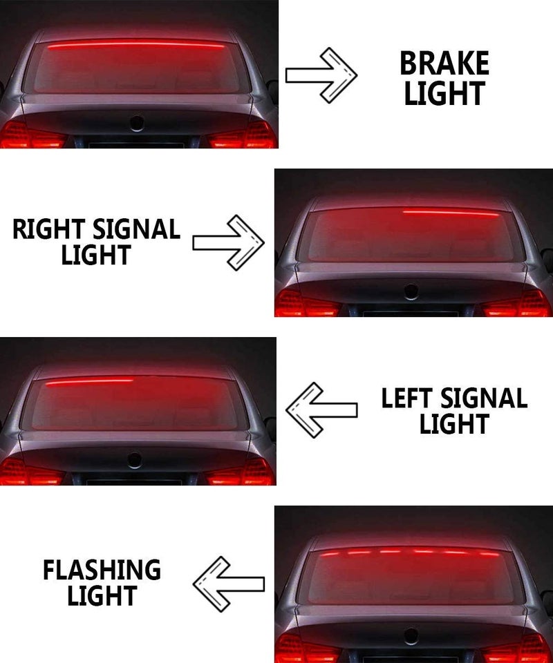 DDSONS Car 90CM Rear Windshield Brake Strip LED Red Warning Light for Universal - Image 5