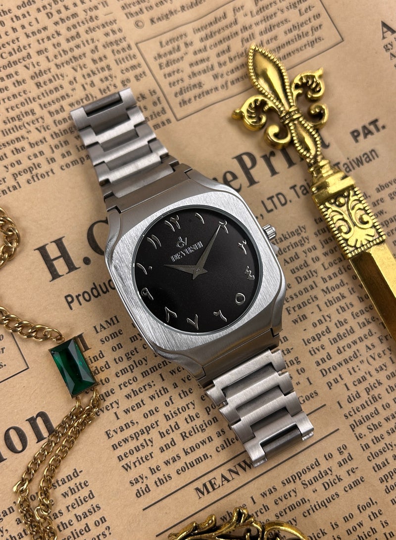 ديفوشي ساعة يد رجالية فاخرة ستانلس ستيل بحروف عربية – وجه كلاسيكي | ديفوشي - Image 4