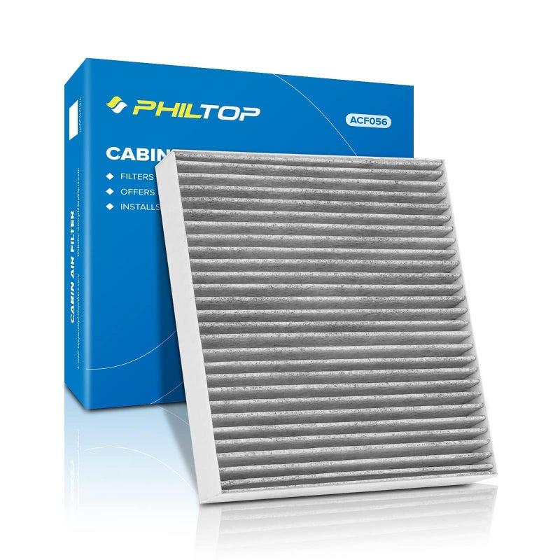 فلتر هواء المقصورة PHILTOP بديل لـ CF10140 سنترا ألتيمة ماكسيما مورنوا لانسر أوتلاندر أوتلاندر سبورت G35 FX35 FX45 فلتر مقصورة متميز مع فلتر كربون نشط عبوة من 1