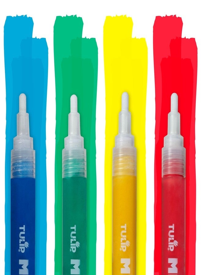 Tulip Mega Fabric Markers 4 Pack, For Light and Dark Fabrics, Bullet Tip - Image 3