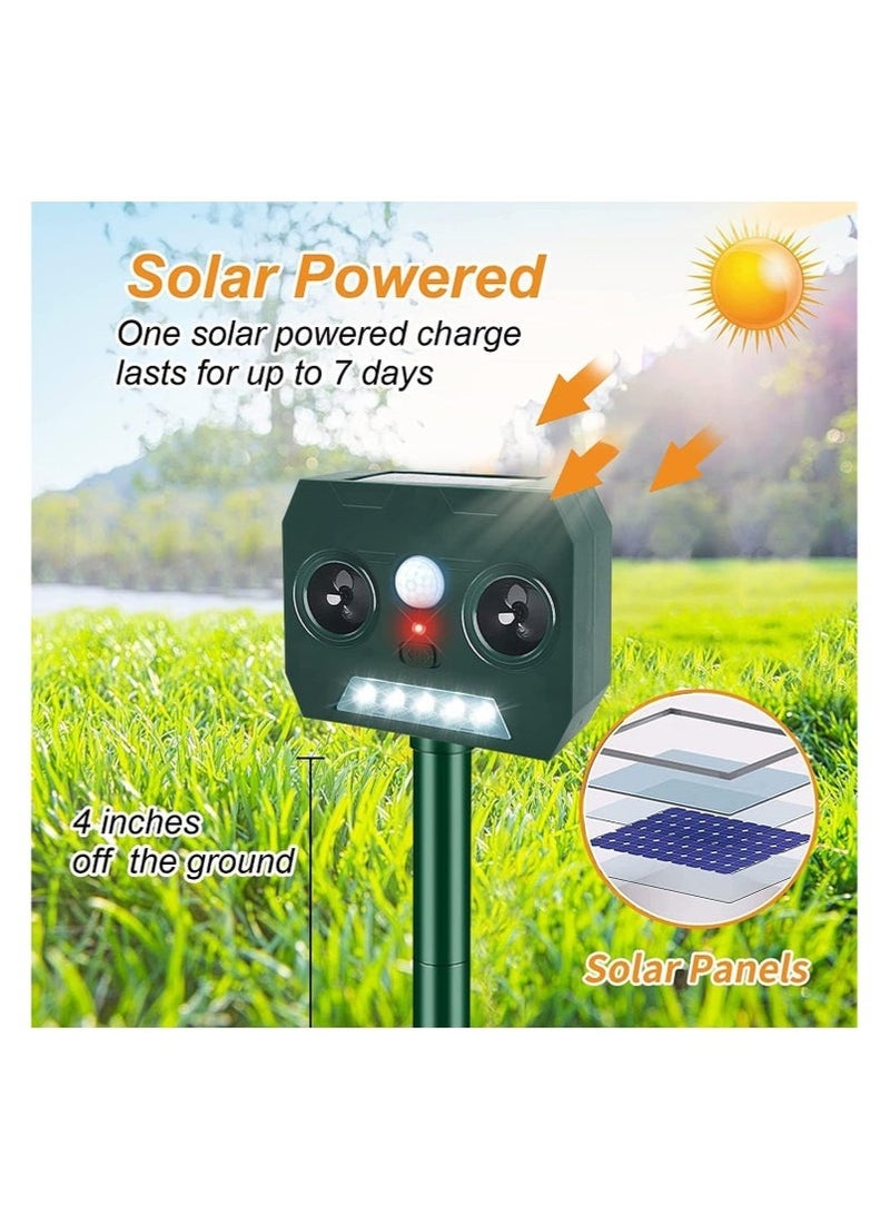 Bukela Solar Ultrasonic Animal Repeller,2023 New Powered Animal Repeller,Ultrasonic Squirrels Deterrent Waterproof Dog Repeller,Solar Motion Sensor for Yard Garden Farm - Image 4