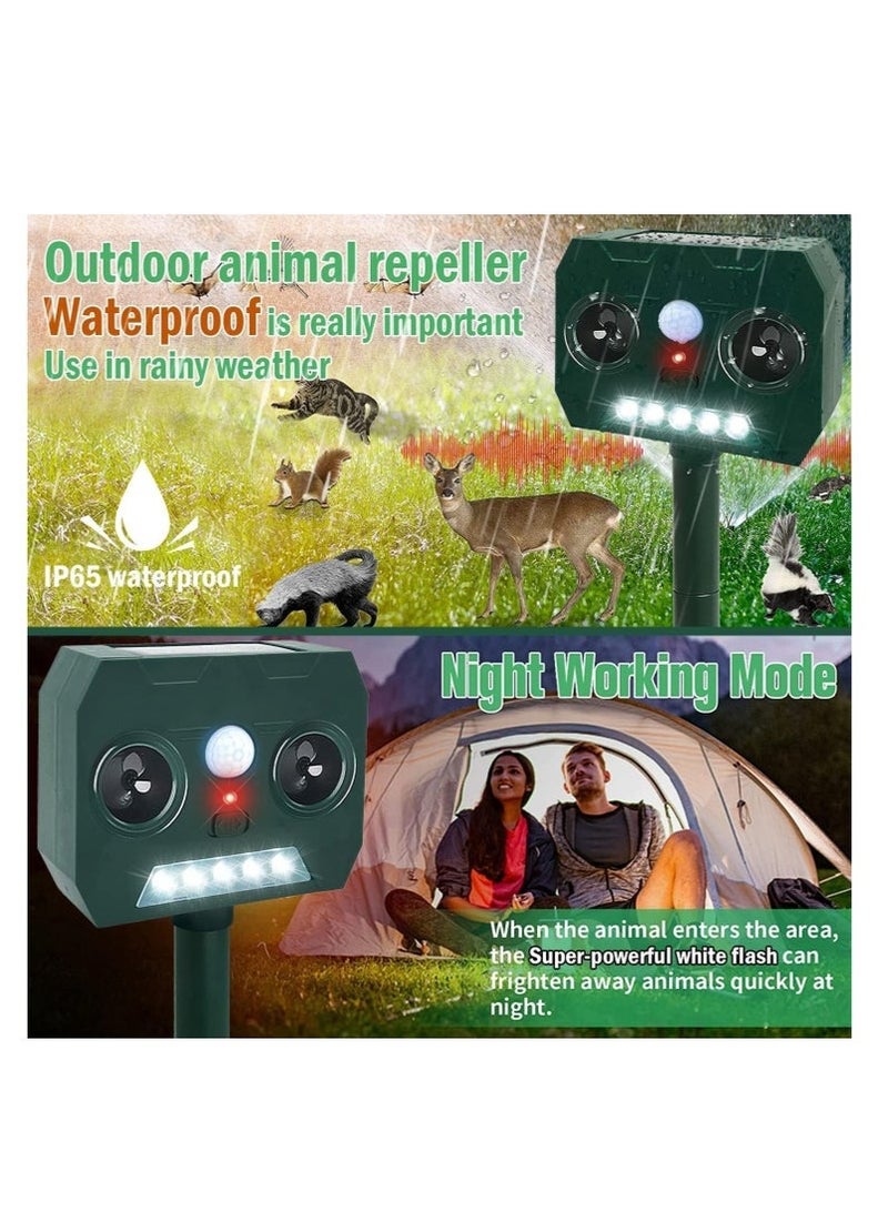 Bukela Solar Ultrasonic Animal Repeller,2023 New Powered Animal Repeller,Ultrasonic Squirrels Deterrent Waterproof Dog Repeller,Solar Motion Sensor for Yard Garden Farm - Image 3