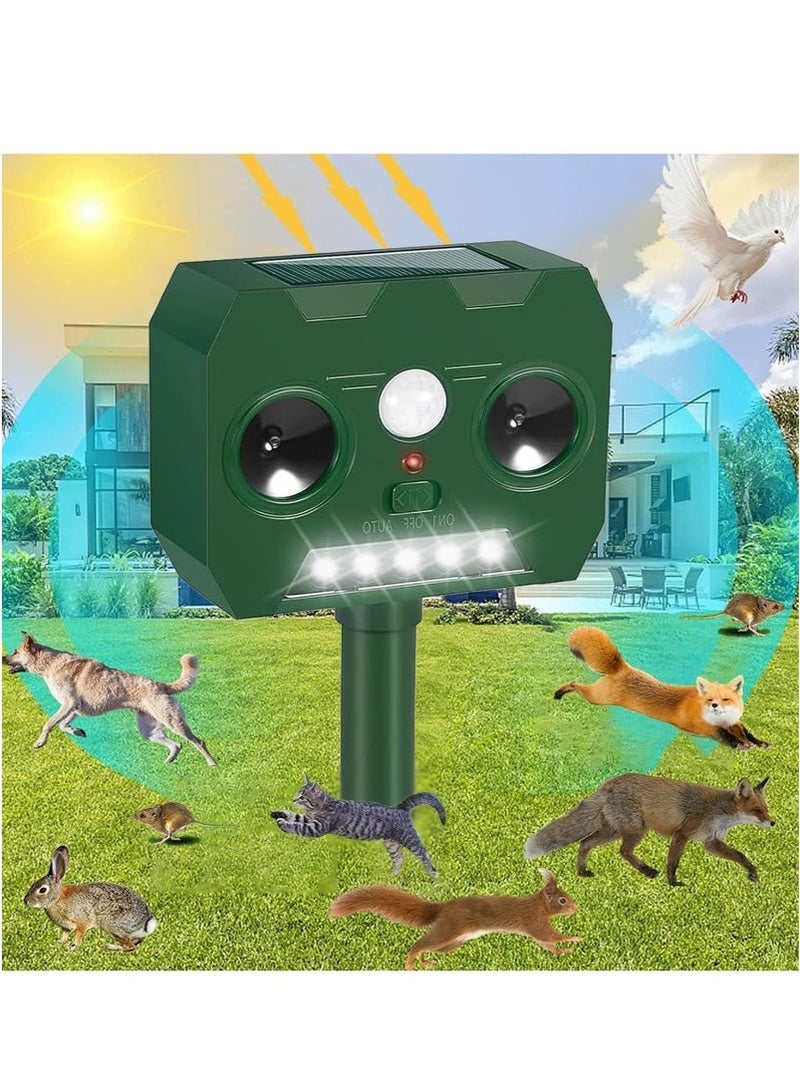 Bukela Solar Ultrasonic Animal Repeller,2023 New Powered Animal Repeller,Ultrasonic Squirrels Deterrent Waterproof Dog Repeller,Solar Motion Sensor for Yard Garden Farm - Image 1