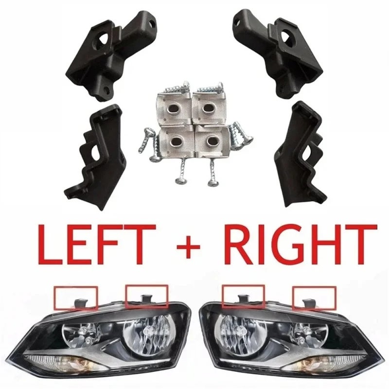 For 2009-2017 6R0998226 6R0998225 Left & Right Car Headlight Repair Kit Bracket Mount Holder Clip Auto Accessories - Image 1