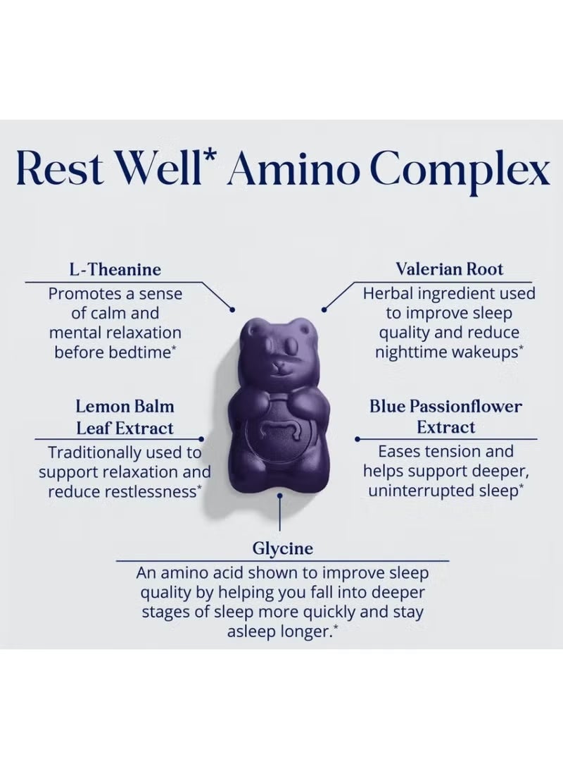 SugarbearPRO Sleep 5-HTP Amino Gummies – 32 Count Sleep Support Supplement - Image 3