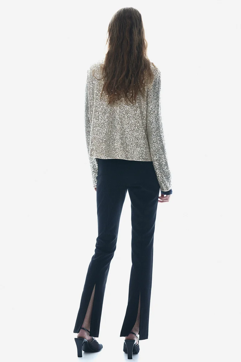 اتش اند ام Sequined Turtleneck Top