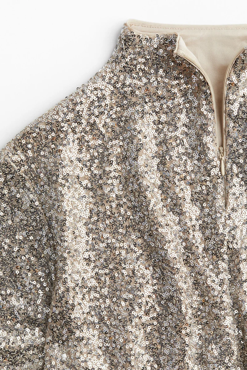 اتش اند ام Sequined Turtleneck Top