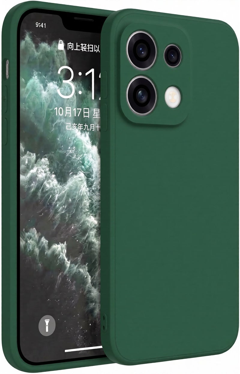 بورتوني جراب Oppo Reno 16 من السيليكون السائل - غطاء فائق النحافة ومقاوم للصدمات مزود ببطانة من الألياف الدقيقة (مايكروفايبر) - جراب حماية مرن وناعم الملمس لهاتف Oppo Reno 16 5G - Image 1