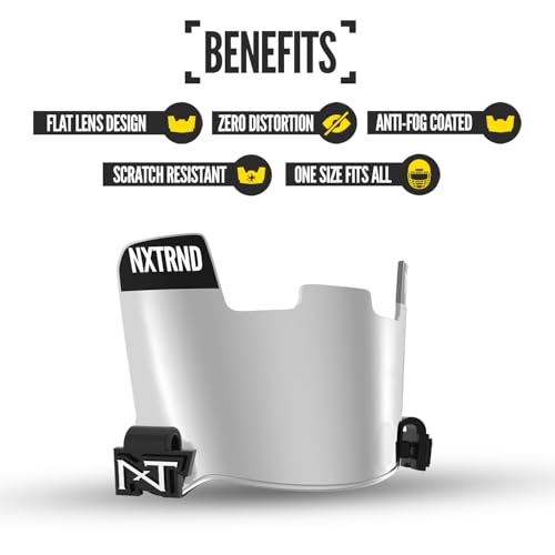 NXT NXTRND Nxtrnd VZR1 Football Visor, Flat Lens Technology, Fits Adult & Youth Football Helmets (Mirror) - Image 3