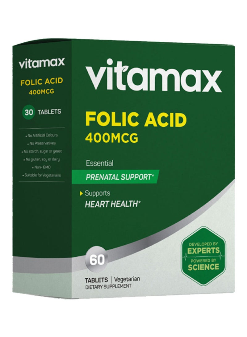 Vitamax Folic Acid 400 Mcg Tablets 60'S - Image 1