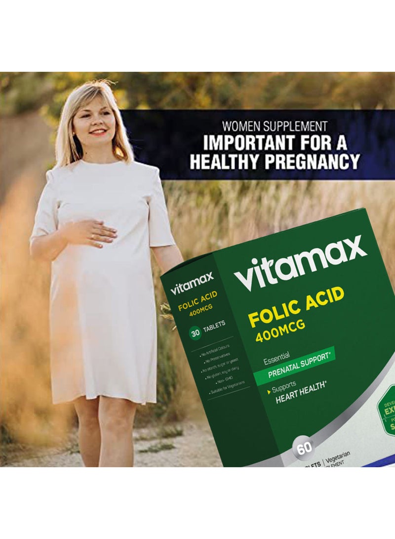Vitamax Folic Acid 400 Mcg Tablets 60'S - Image 4