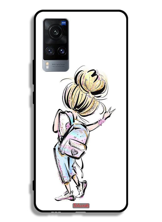 Tolwak Vivo X60 Protective Case Cover Back To School Girl Art - Image 2