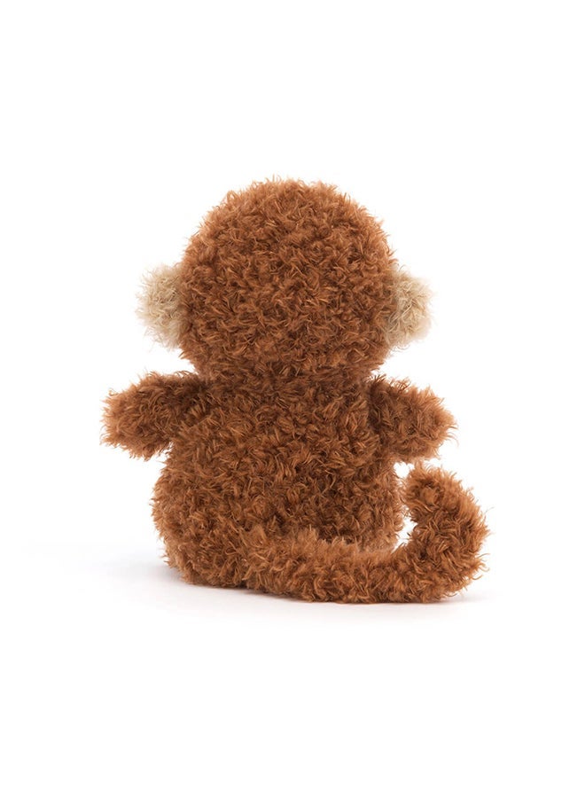 Jellycat قرد صغير 18 سم لعبة قماش ناعمة، دمية قرد بني صغيرة، حيوان لطيف قابل للجمع، هدية مريحة للأطفال والرضع ومحبي القماش - Image 4