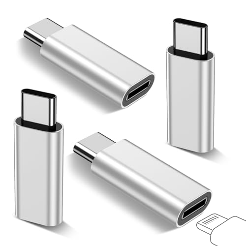 xiwxi 𝟒𝐏𝐚𝐜𝐤 𝐔𝐩𝐠𝐫𝐚𝐝𝐞𝐝 Lightning to USB C Adapter for iPhone 17/16/15 Series,iPad Pro,Charging & Data Sync ONLY,Type C Charger Connector,for iPhone 17/16 Charger,17/16 Accessroies,Not for Audio - Image 1