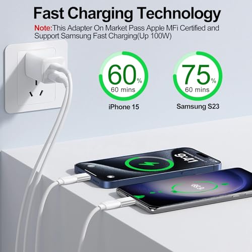 xiwxi 𝟒𝐏𝐚𝐜𝐤 𝐔𝐩𝐠𝐫𝐚𝐝𝐞𝐝 Lightning to USB C Adapter for iPhone 17/16/15 Series,iPad Pro,Charging & Data Sync ONLY,Type C Charger Connector,for iPhone 17/16 Charger,17/16 Accessroies,Not for Audio - Image 3