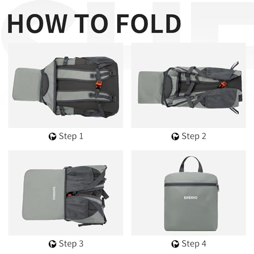 SHENHU 40L Hiking Backpack Lightweight Daypack Waterproof Travel Camping Backpack for Men Women Sport Packable - Image 5