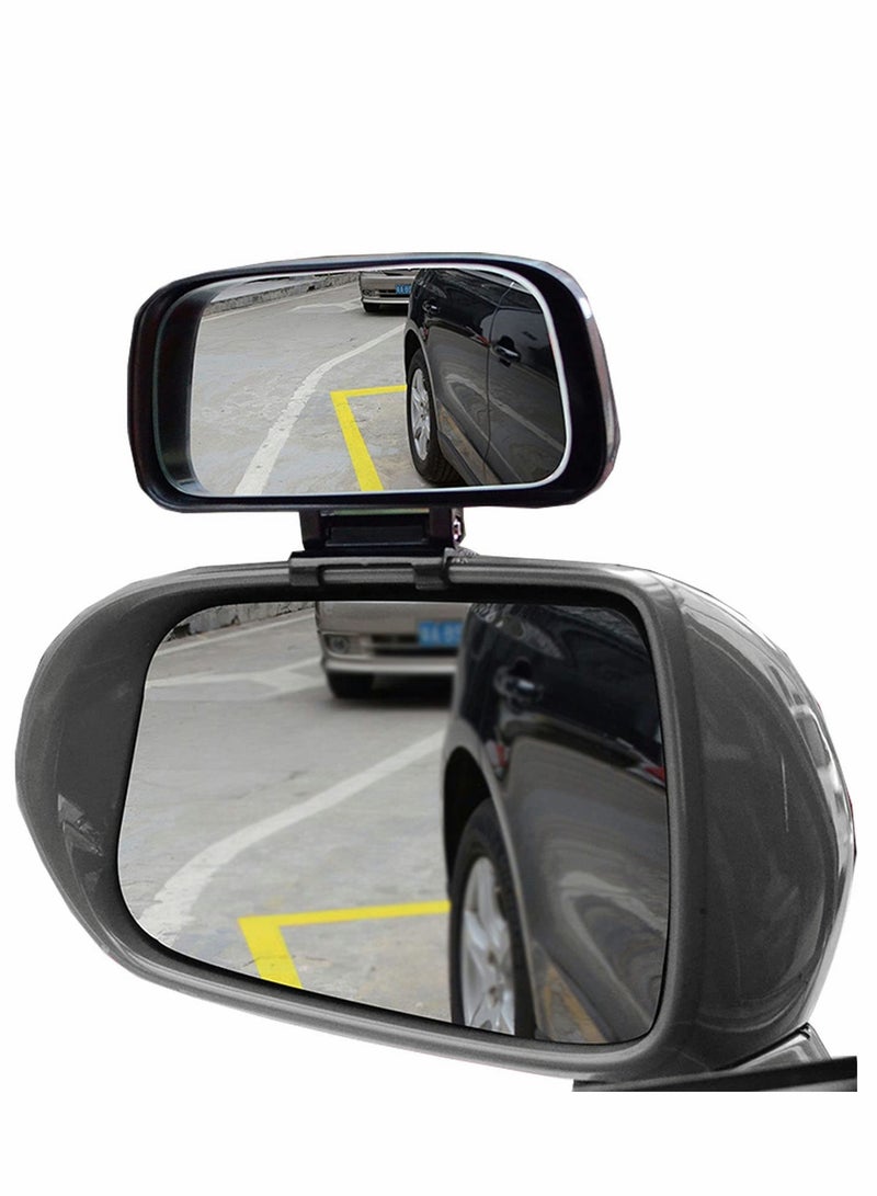 Barakah Blind Spot Mirror-Side Mirror Wide Angle Mirror HD Glass Convex 360 Degree Rotation Car Rear Auxiliary Mirror with Adjustable Sticker Automotive Exterior Accessories for Cars Trucks（2 PCS） - Image 1