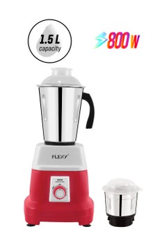 Flexy FLEXY 2-in-1 Grinder Blender: 800W motor, stainless steel jars (1500ml & 300ml), 2 efficient blades, sturdy handles, spatula, 3-year warranty, Made in India.  - Image 1