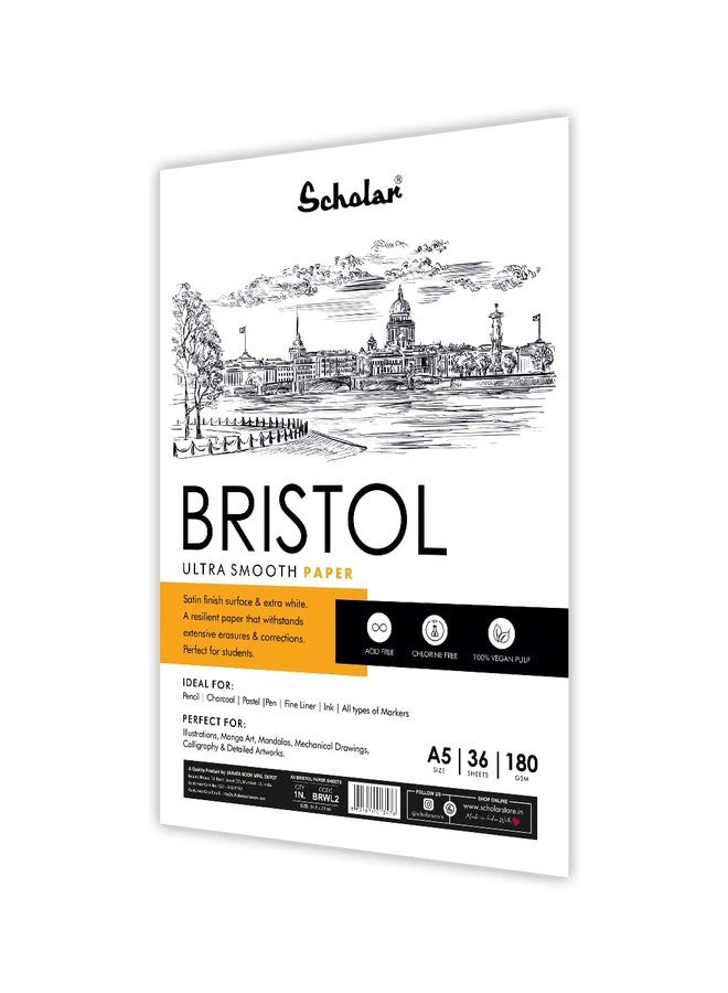 Scholar 180 GSM Bristol Paper Loose Sheets (A5) - Image 2