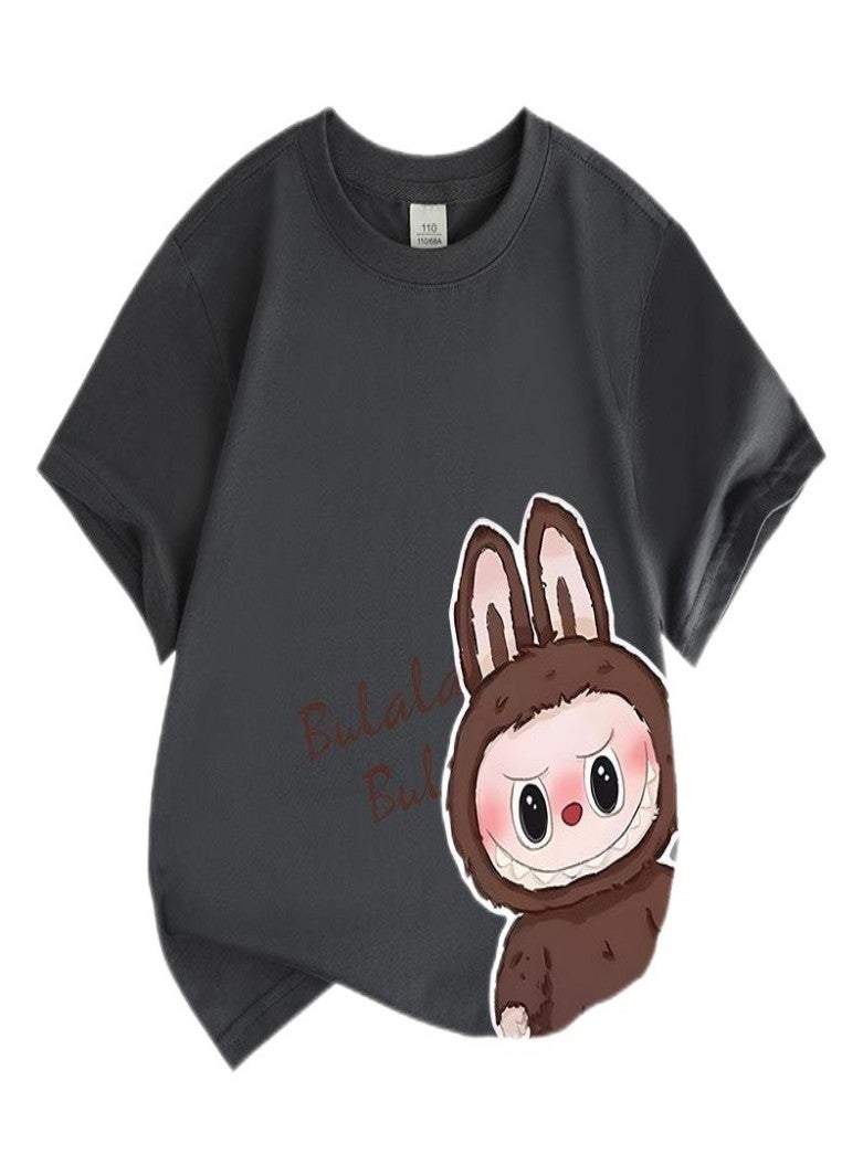 LABUBU Unisex Short Sleeve Stylish Top TShirt cotton Tee for Boys Girls Kid Children - Image 1