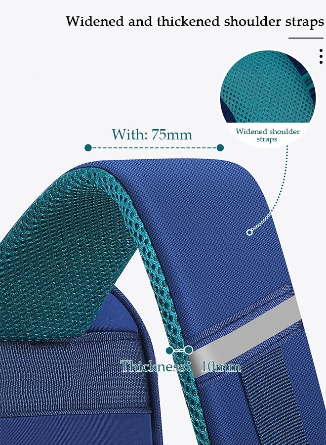 DUNISO حقيبة ظهر مدرسية للأطفال سعة كبيرة حقيبة مدرسية للأطفال الصغار مقاومة للماء وخفيفة الوزن للأطفال مع تصميم مريح، حقيبة كتب بأشرطة مبطنة قابلة للتعديل مع شريط عاكس خلفي للأطفال من الصفوف 1 إلى 6 - Image 3