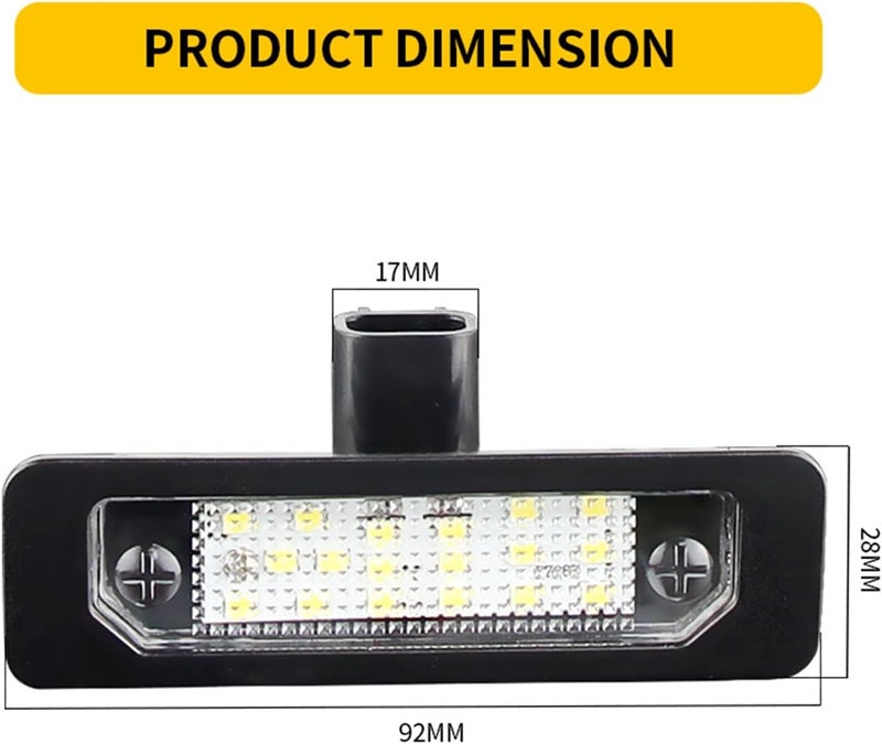 DEMULAX 2PCS LED License Plate Light for Ford Vehicles - Image 2
