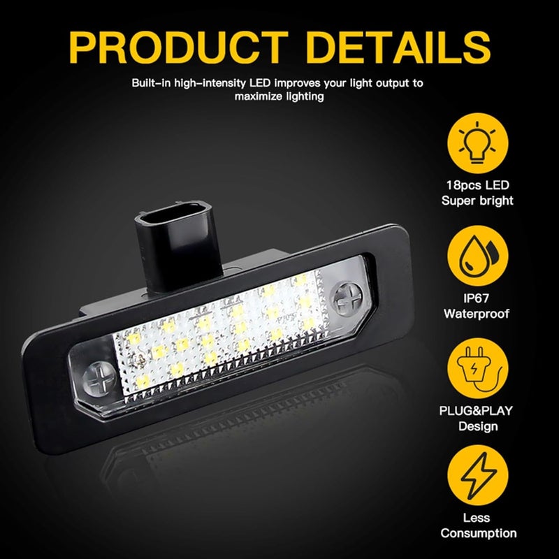 DEMULAX 2PCS LED License Plate Light for Ford Vehicles - Image 4