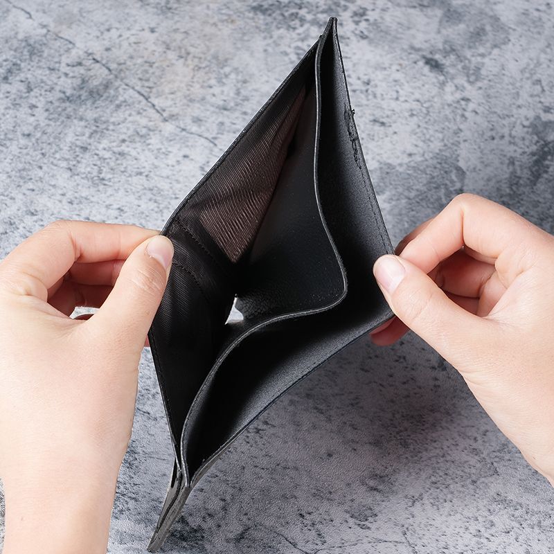 Multifunctional Solid Color PU Leather Wallet, RFID Blocking Design Portable Daily Storage Purse for Cards Cash Coin Business Use - Image 3