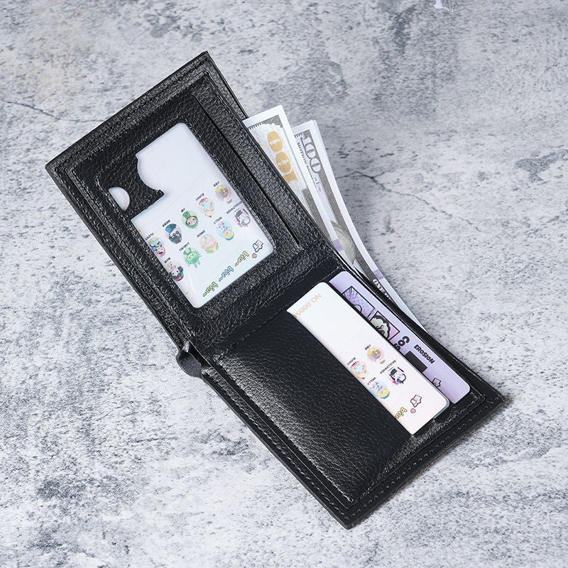 Multifunctional Solid Color PU Leather Wallet, RFID Blocking Design Portable Daily Storage Purse for Cards Cash Coin Business Use - Image 2