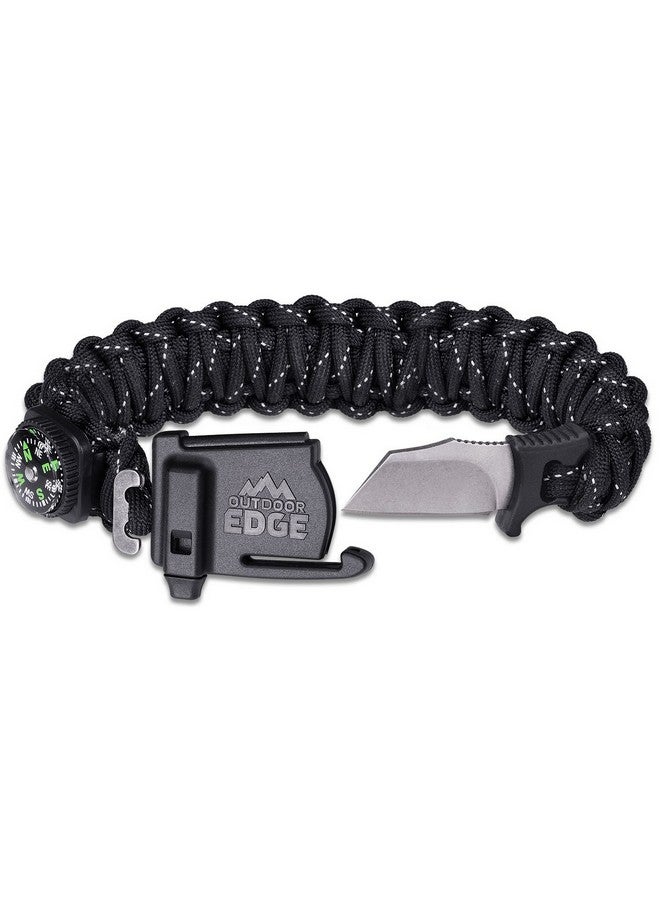 Outdoor Edge ParaSpark Paracord Survival Medium Knife Bracelet Black 3.17 x 11.43 x 26.67 cm PSK-80C - Image 1