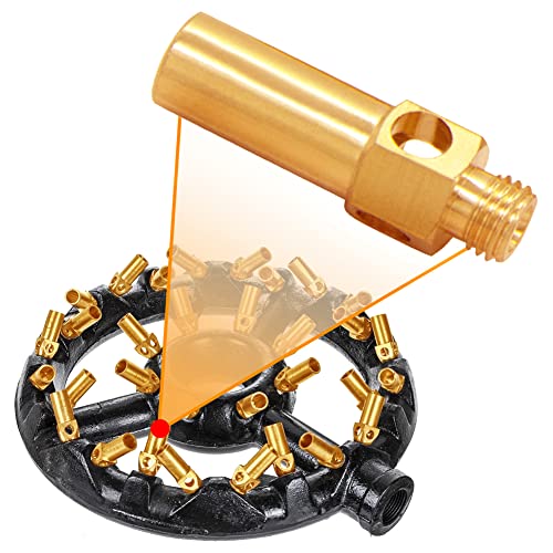 Uenede 10PCS Brass Burner Jet Nozzle for Cast Iron Burner Propane Natural Gas - Image 2