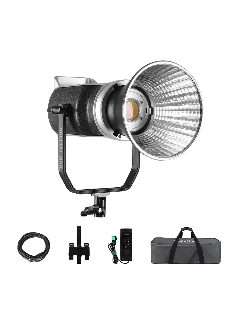 جي في أم جهاز إضاءة استوديو GVM SD300D LED بي-كلر – سبوت لايت 300 واط قابل للتعتيم COB، درجة حرارة لون 2700K–7500K مع حامل بوينز للتصوير والأفلام - Image 2