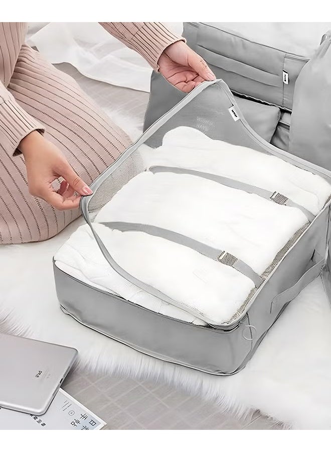 منظم السفر,8 جهاز كمبيوتر شخصي أمتعة منظم التعبئة المكعبات مجموعة للسفر حقيبة الأمتعة,السفر حقيبة أساسية للملابس الأحذية مستحضرات التجميل المراحيض - Image 5