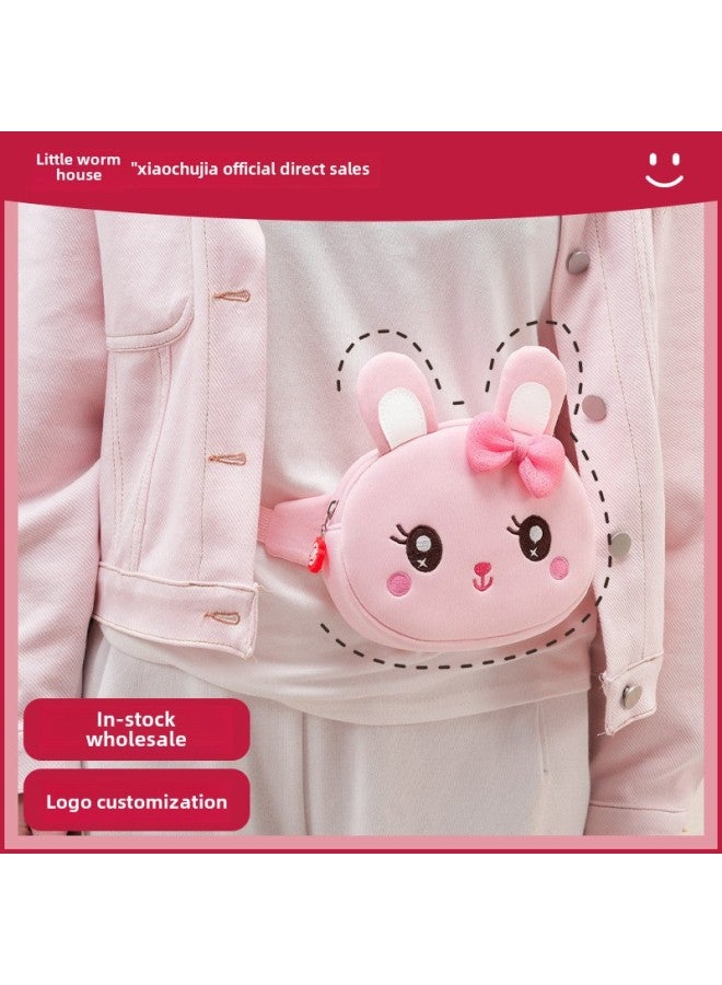Children's Bag Baby Girl Boy's Chest Bag Satchel Outgoing Crossbody Bag Handsome Backpack Fashion Small Bag Trendy Boy-Color:Pink Bunny Chest Bag - Image 2