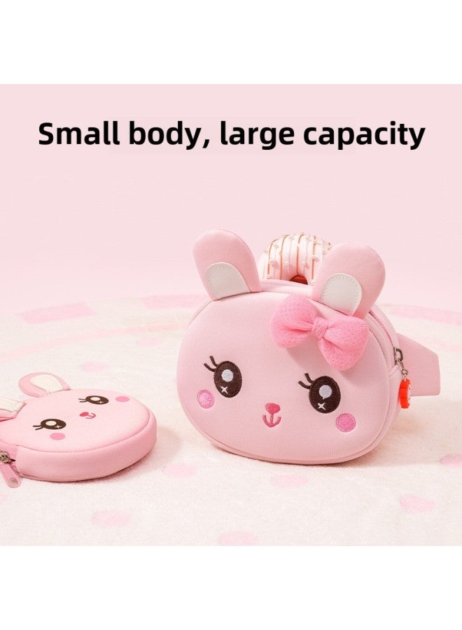 Children's Bag Baby Girl Boy's Chest Bag Satchel Outgoing Crossbody Bag Handsome Backpack Fashion Small Bag Trendy Boy-Color:Pink Bunny Chest Bag - Image 3